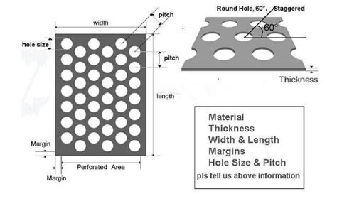 perforated metal sheet hole size|perforated sheet thickness.